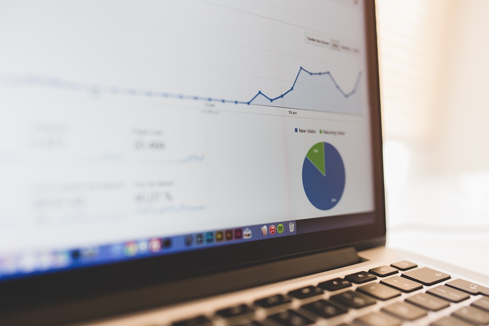 Shot of graph on computer screen