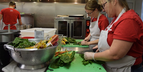 workers in the kitchen