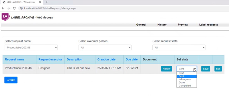 LABEL ARCHIVE Web Access
