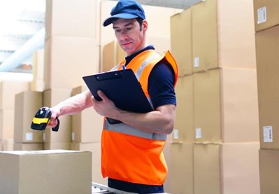 Man scanning a barcode