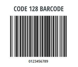 Code 128 barcode symbology created in CODESOFT label design software
