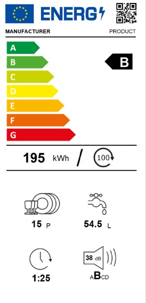 EU energy label sample