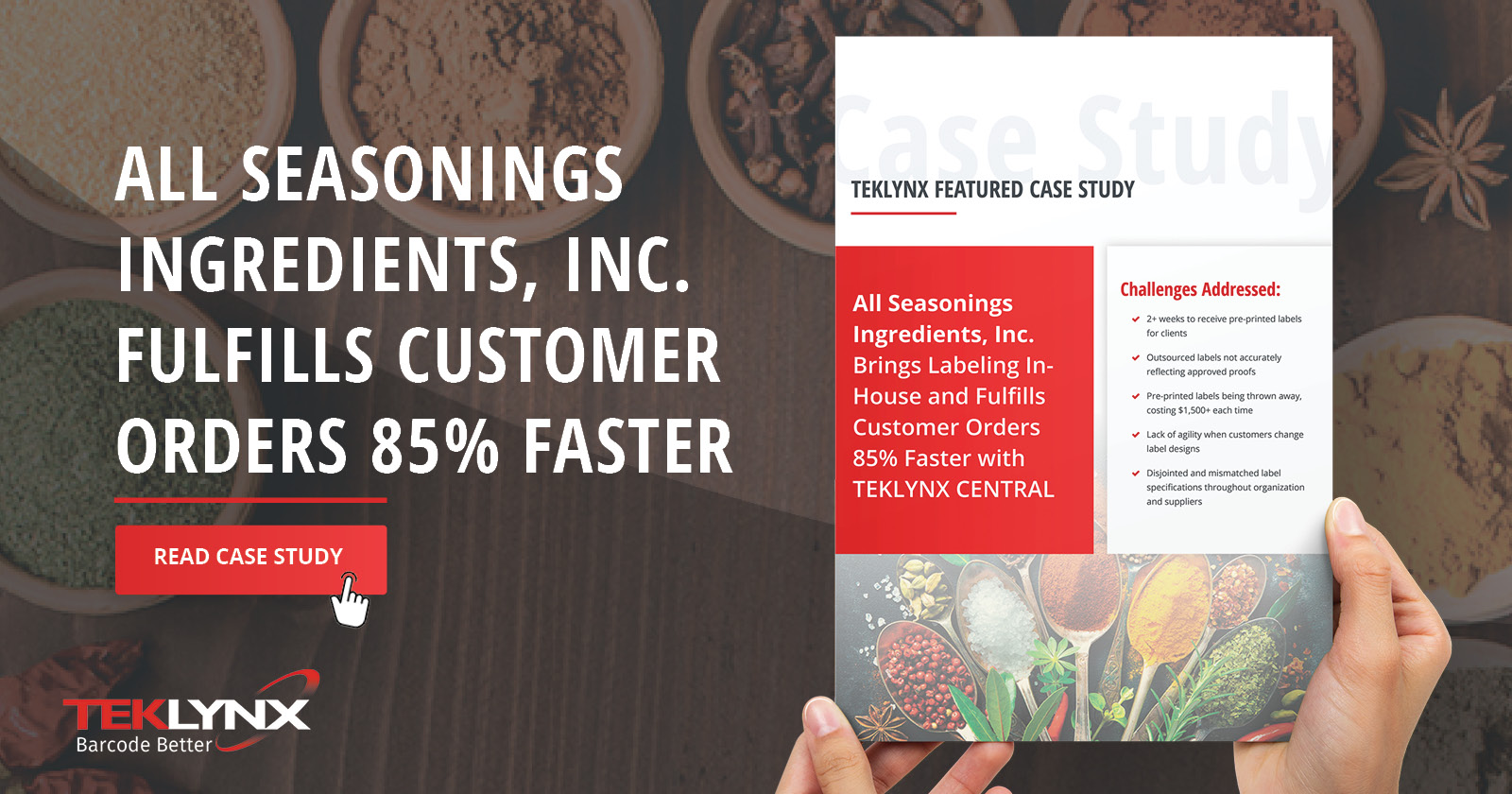 TEKLYNX CENTRAL Case Study: All Seasonings Ingredients, Inc.