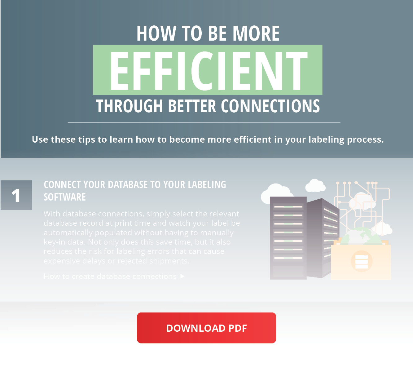 Infografía gratuita sobre Cómo aumentar la eficiencia del etiquetado conectando mejor